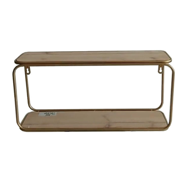 Custom Metal Decoration Square Rustic Wood Wire Frame Hanging Oval Floating Wall Display Shelves