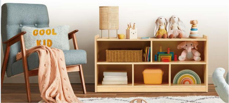 Wooden Toy Organizer for Montessori Kindergarten Storage Solution