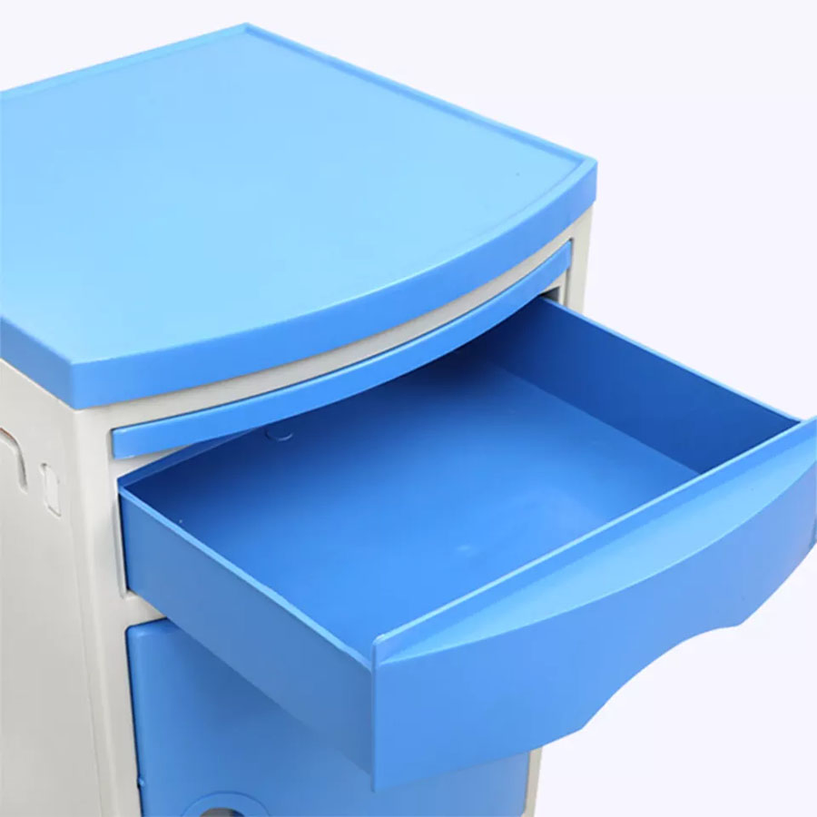 Medical Bedside Locker Table for Clinic Furniture ABS Plastic Medical Storage Nightstand Hospital Bedside Locker Cabinet