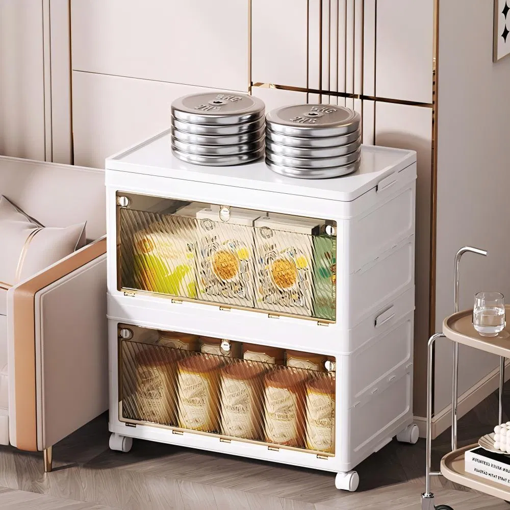 5 Layer Stackable Plastic Drawer Living Room Storage Cabinets Clear Toy Storage Bins &amp; Boxes Organizer Storage