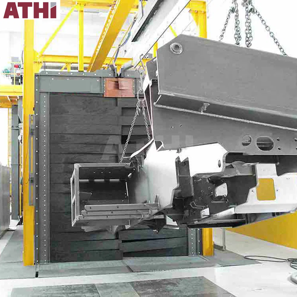 Metal Welded Part Automatic Shot Blasting Machine and Painting Booth Line