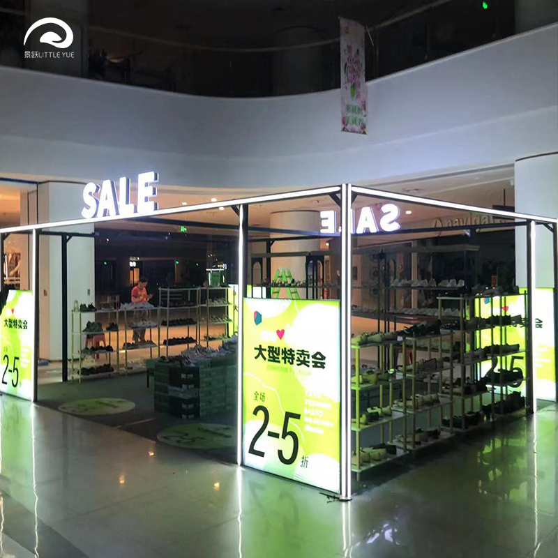 Sleek Tension Lock Pop-up Retail Shelving Units for Mall Promotions