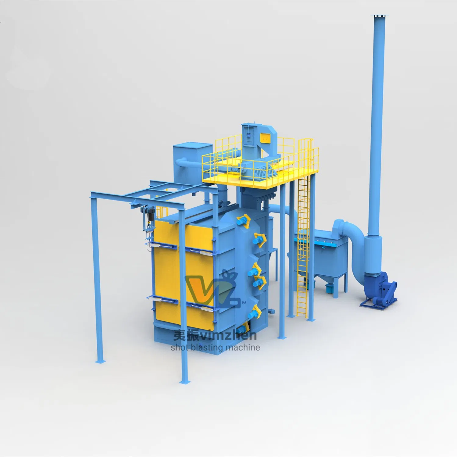 Q37 Hook Type Automatic Dust Removal Shot Sand Blasting Sandblasting Machine