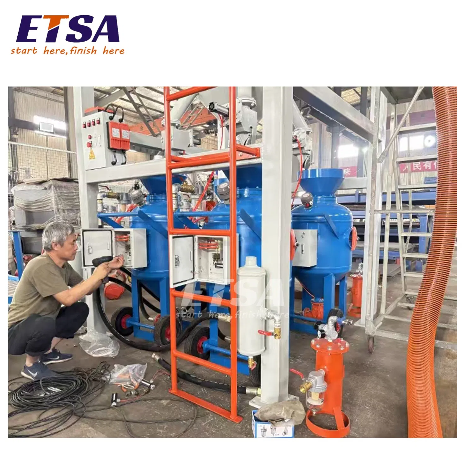 Automatic Vacuum Blast Recovery System Abrasive Sand Blasting Machine Shot Blast and Recovery Unit System