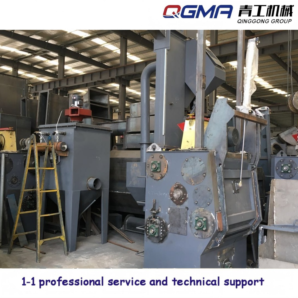 Scientific Designed Small Castings Cleaning Tumble Belt Shot Blast Machine