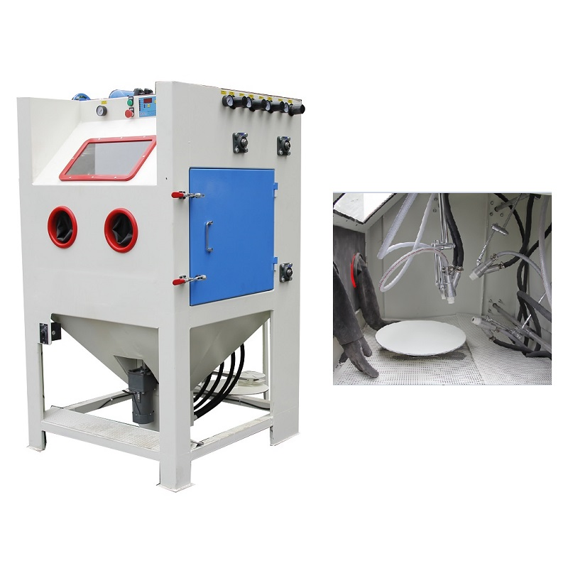 Automatic Sand Blasting Machine with Turnale Table Sandblasting Machine for Alloy Wheel