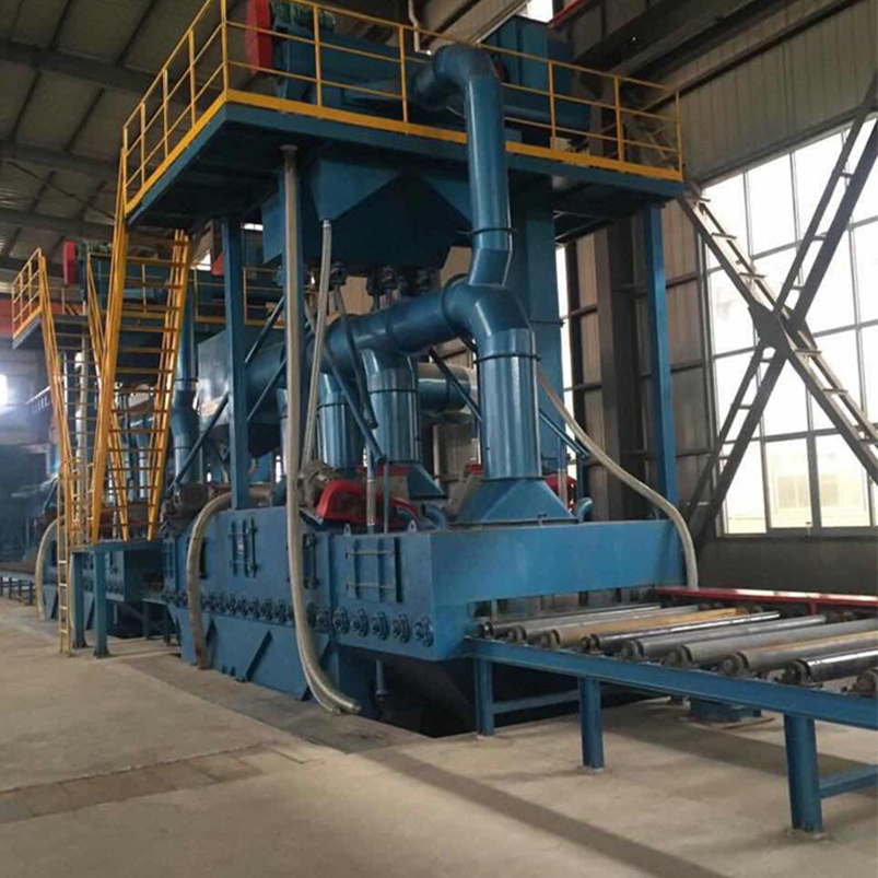 Roller Conveyor Shot Blasting Machine for Rust Removal Steel Sections and Plates
