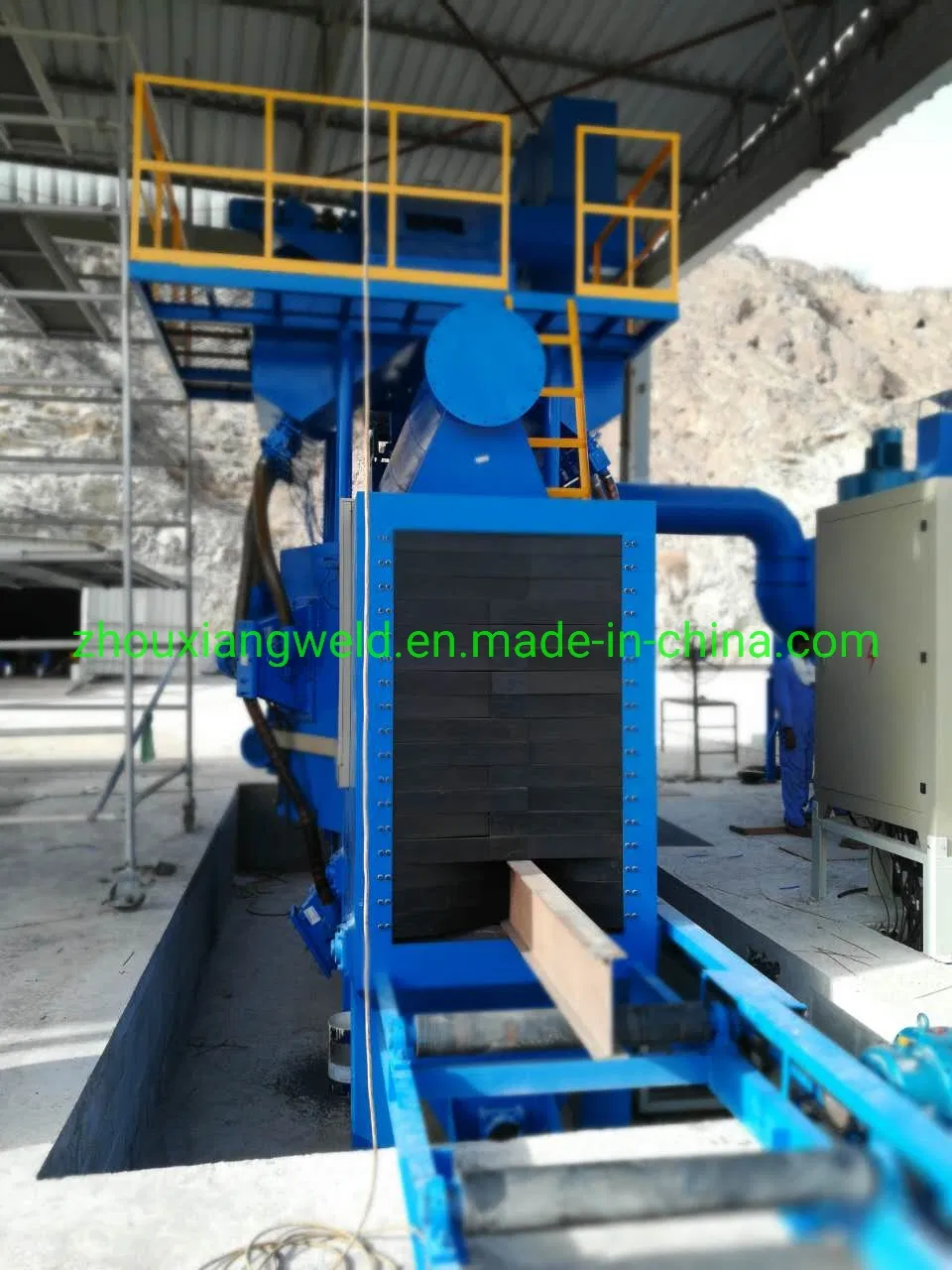 H Beam Steel Plate Profile Through Type Shot Blasting Cleaning Machine