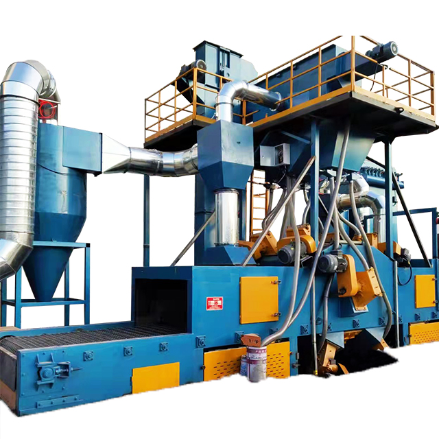 Qwd1000 Wire Mesh Belt Continous Surface Shot Blasting Machine for Light Parts Complicated Casting