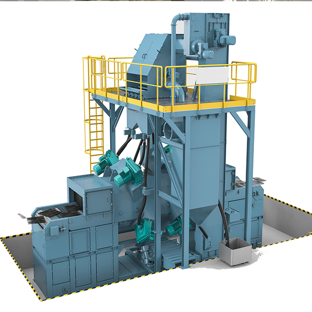 Good Quality Wire Mesh Belt Conveyor Abrator Shot Blasting/Blaster Machine with Automatic Loading and Unloading Production Line