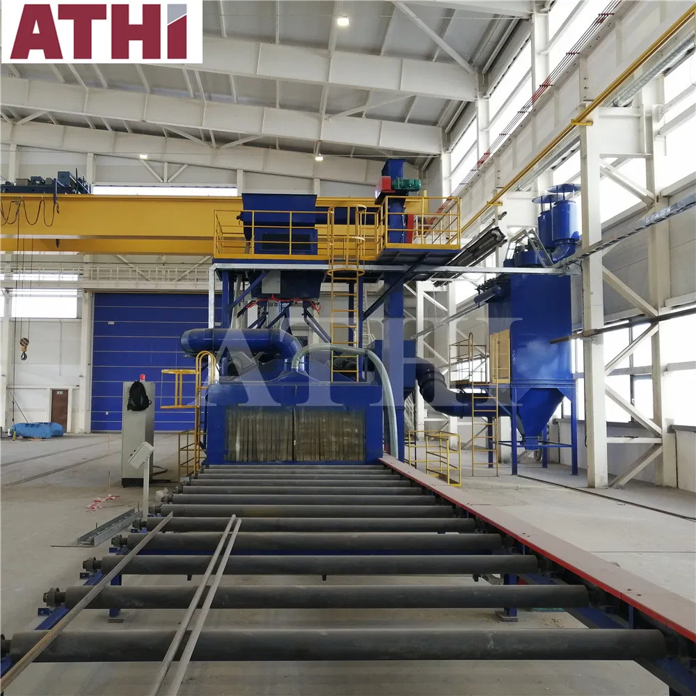 Steel Structural Plate Shot Blasting and Painting Machine Surface Treatment Complete Line