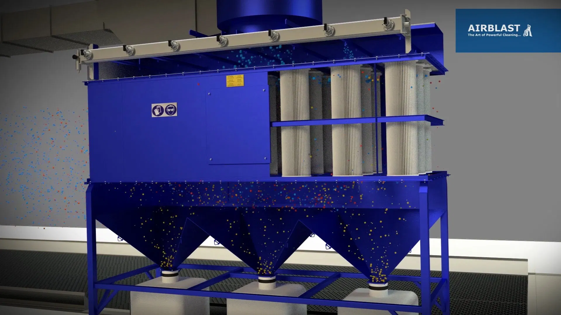 Container Type Steel Sand Blasting Room Equipment Sandblast Cabinet