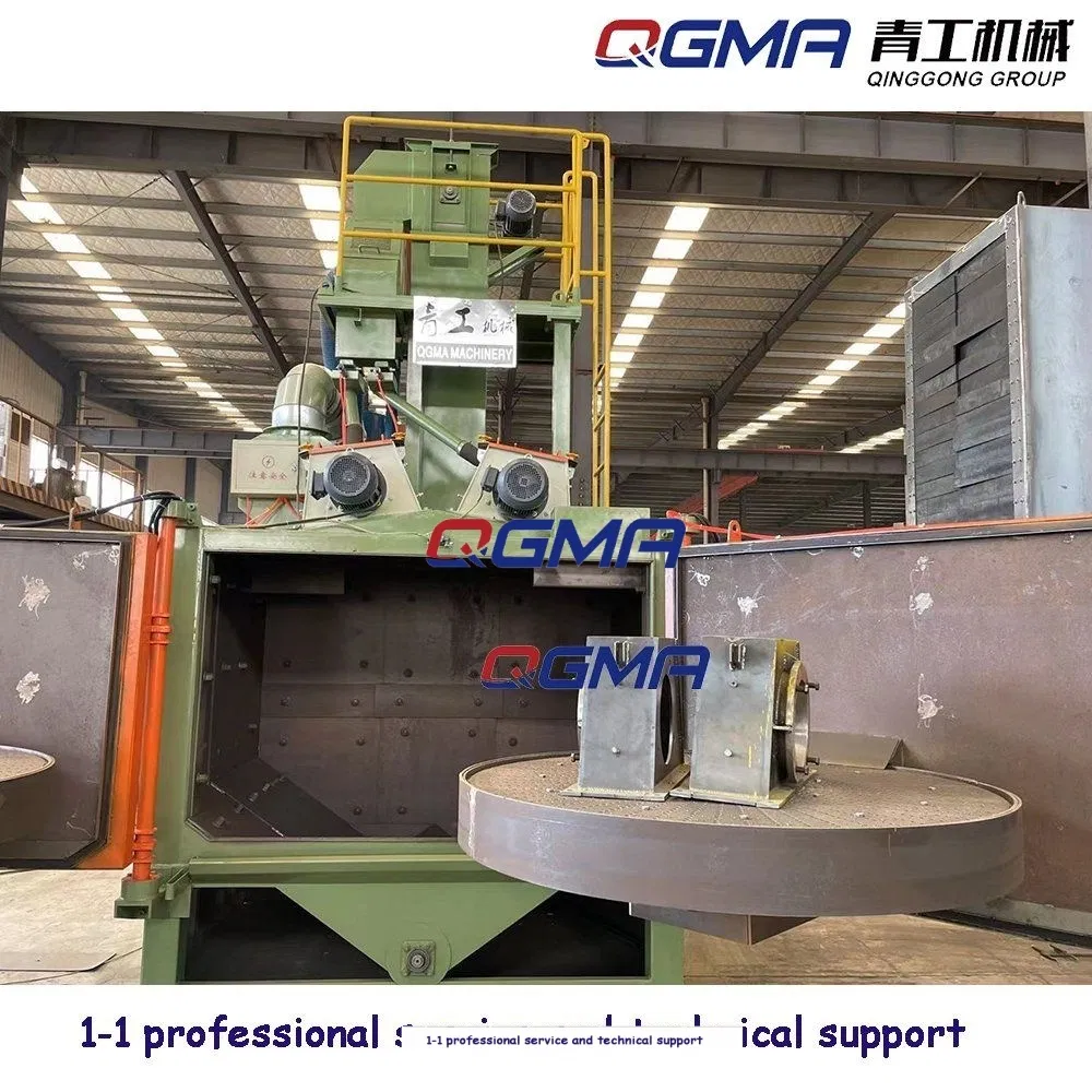 Compact Structuring Rotary Table Type Shot Blasting Machine Oxide Cleaning