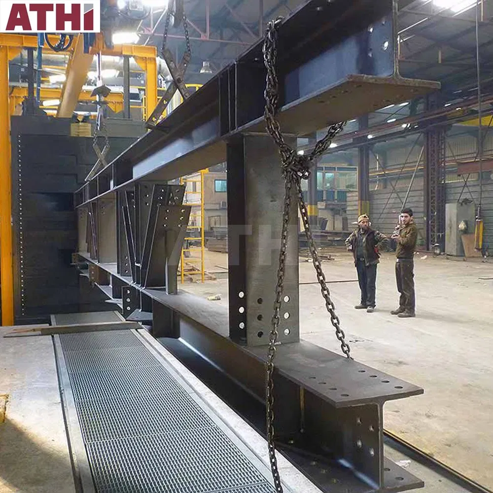 Heavy Structural Steelwork Large Castings Automatic Tunnelblast Shot Blasting and Painting Line