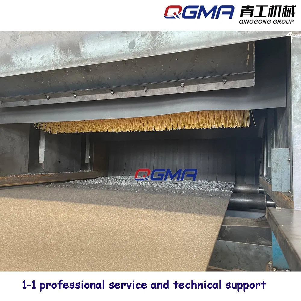 Steel Plate Roller Conveyor Through Type Wheel Shot Blasting Machine