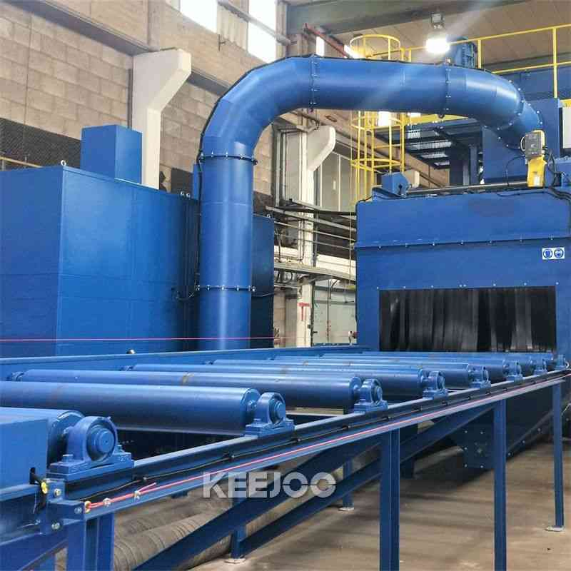 Steel Plate Pretreatment 2m/Min Automatic Shot Blasting Machine with Painting and Drying System