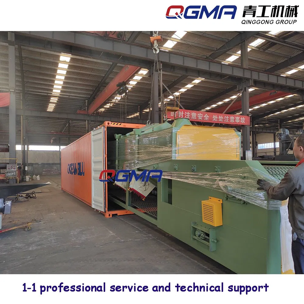 SA2.5-3 Cleaning Effect Aluminium Formwork / Section Wire Mesh Belt Shot Blasting Machine
