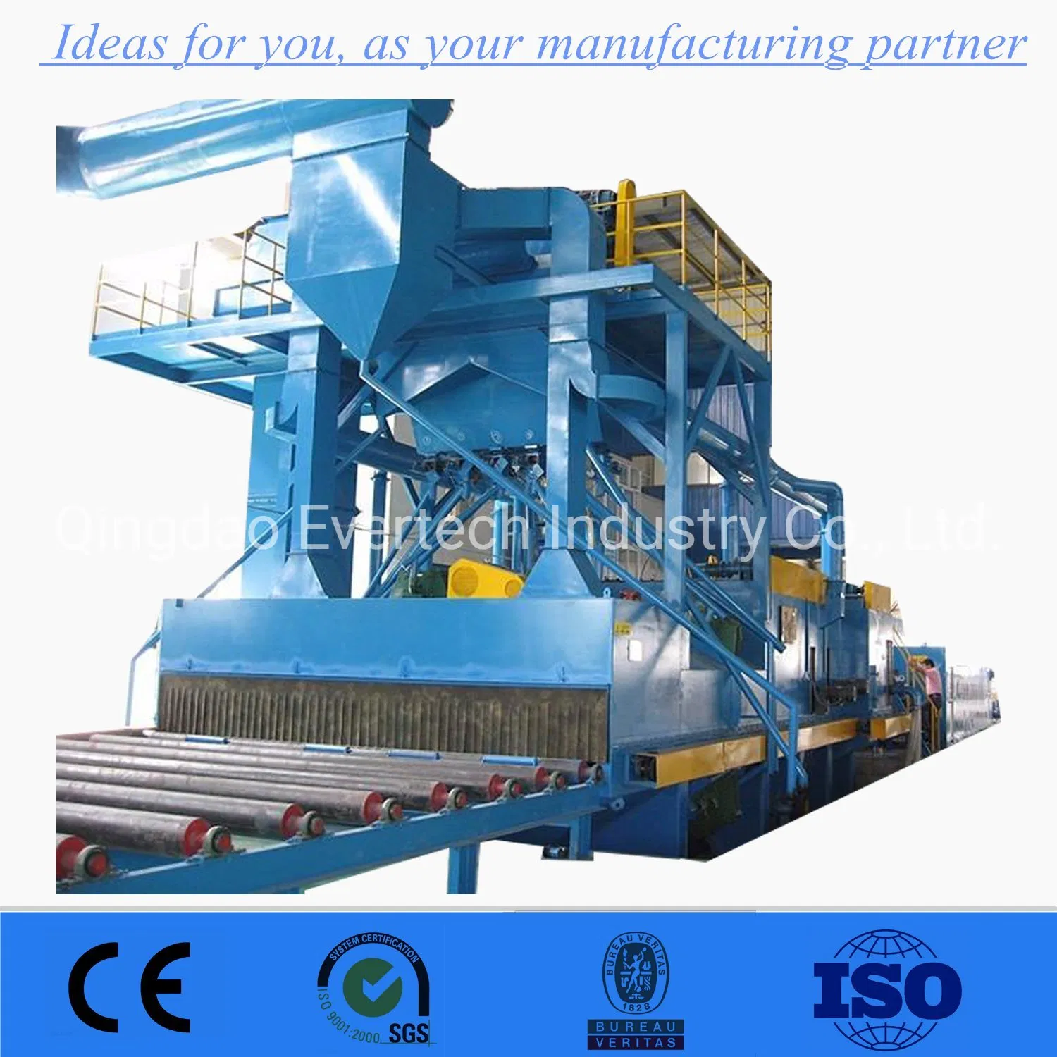 Automatic Shot Blasting and Painting Line for Steel Profiles Steel Plate