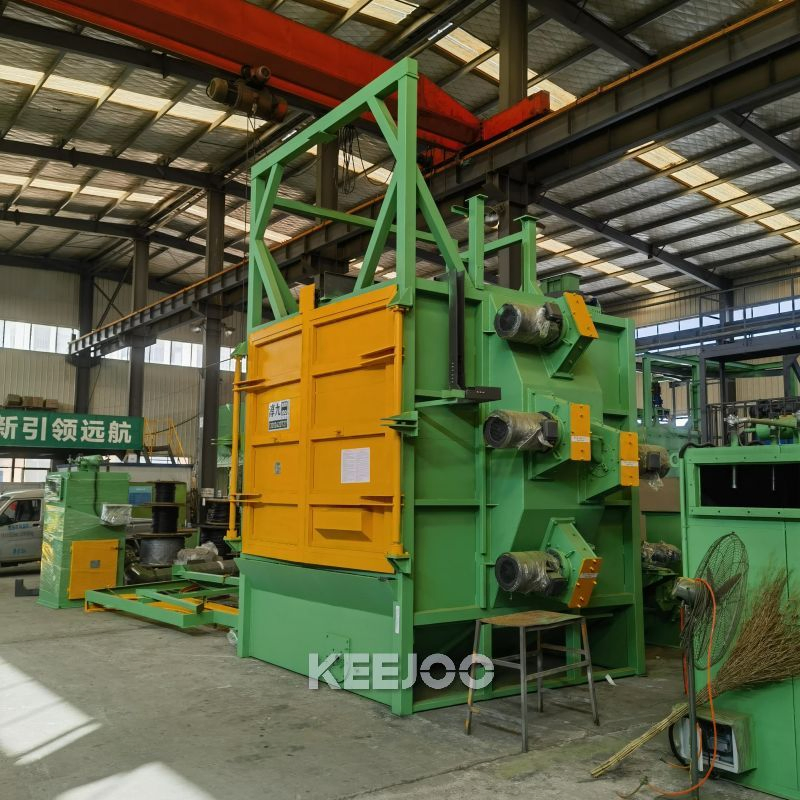 500kg/ Hook PLC Controlled Hanger Type Shot Blasting Machine for Casting Parts Surface Cleaning