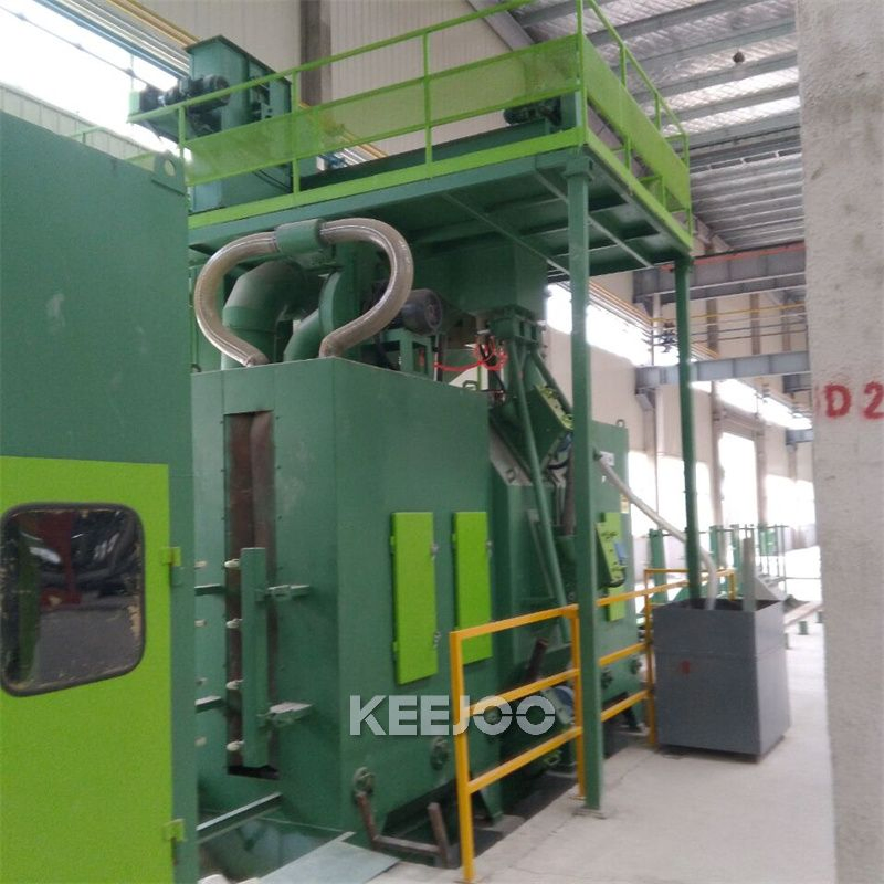 Roller Distance 800mm H Beam Roller Conveyor Shot Blasting Machine Workpiece Cleaning