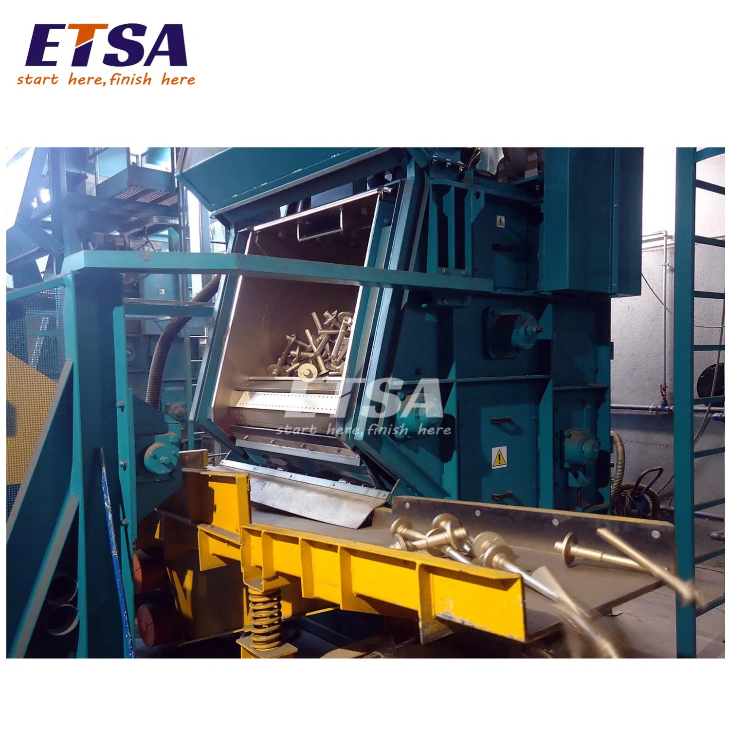 Auto Loading Tumble Belt Shot Blasting Machine / Shot Blast Cleaning Equipment Price