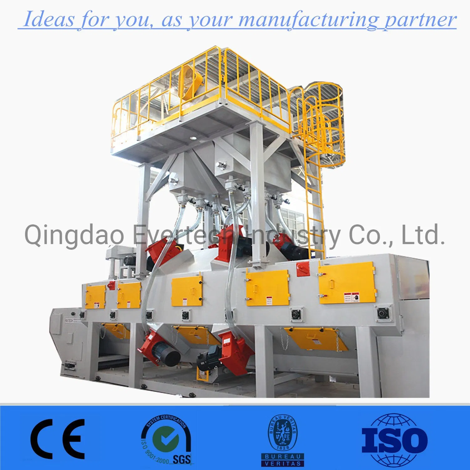 Engine Block Cylinder Head Wire Mesh Conveyor Belt Shot Blasting Machine