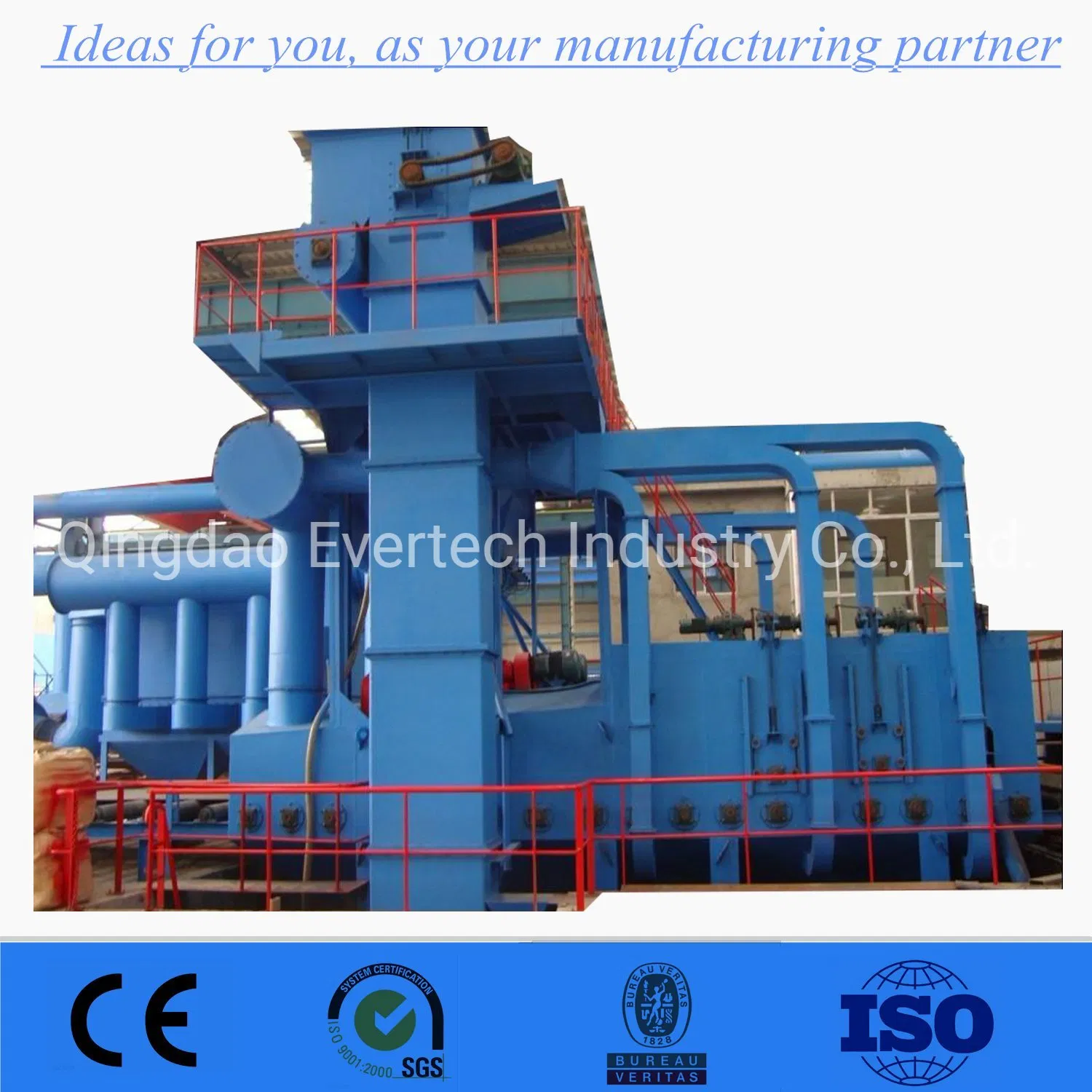 China Steel Plate Preservation Line / Steel Plate Shot Blasting and Painting Line