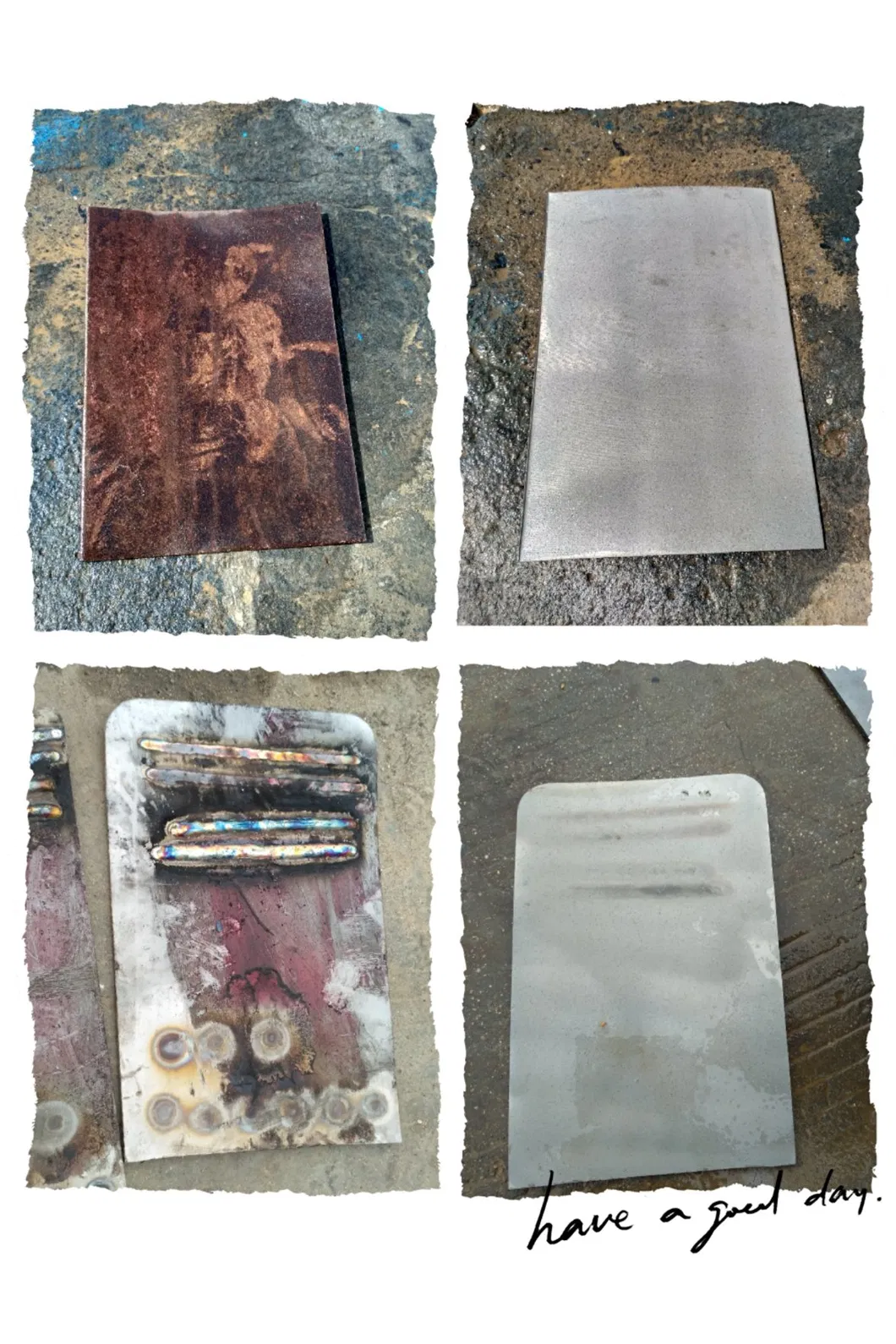 Iron plate rust removal process