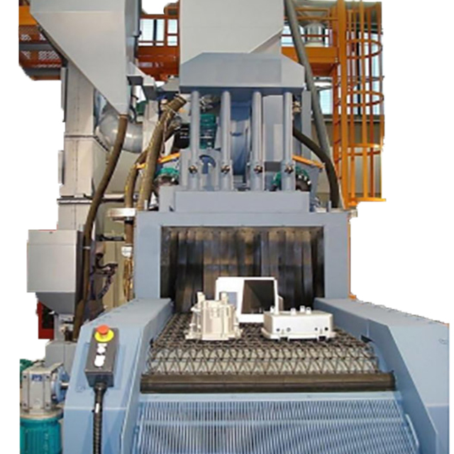 Qwd1000 Wire Mesh Belt Continous Surface Shot Blasting Machine for Light Parts Complicated Casting