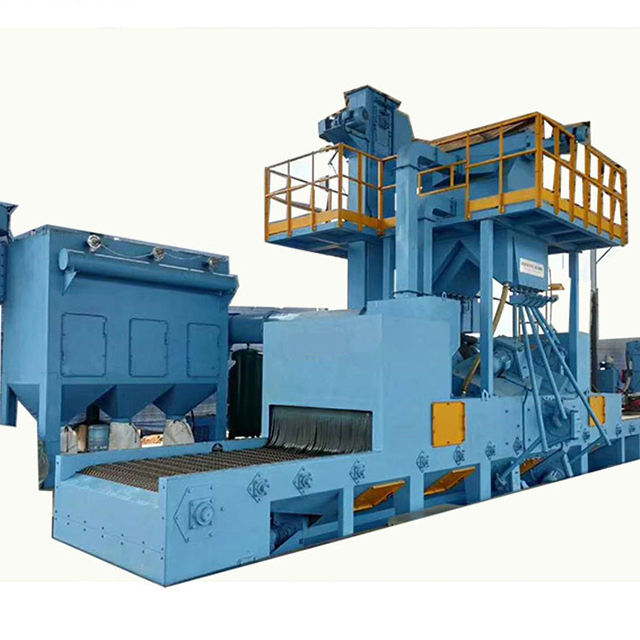 Qwd1000 Wire Mesh Belt Continous Surface Shot Blasting Machine for Light Parts Complicated Casting