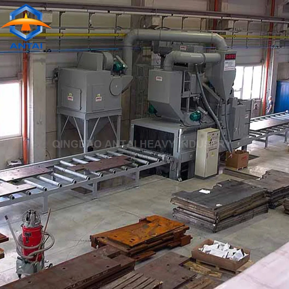 Qingdao Antai Steel Plate Roller Conveyor Shot Blasting and Automatic Painting Line