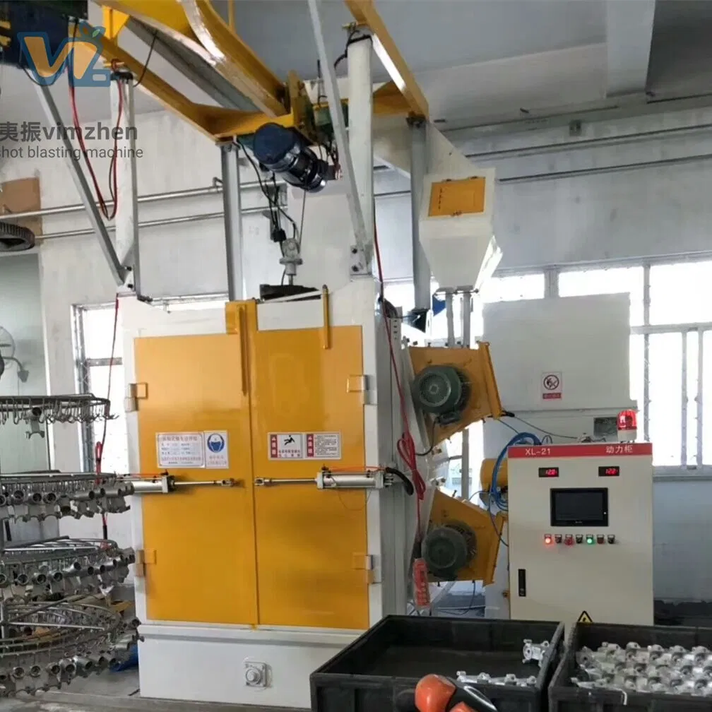 Custom Crawler Tumble Belt Wire Mesh Hook Type Casting Metal Parts Auto Parts Steel Pipe Steel Plate Shot Sand Blasting Cleaning Sandblasting Machine