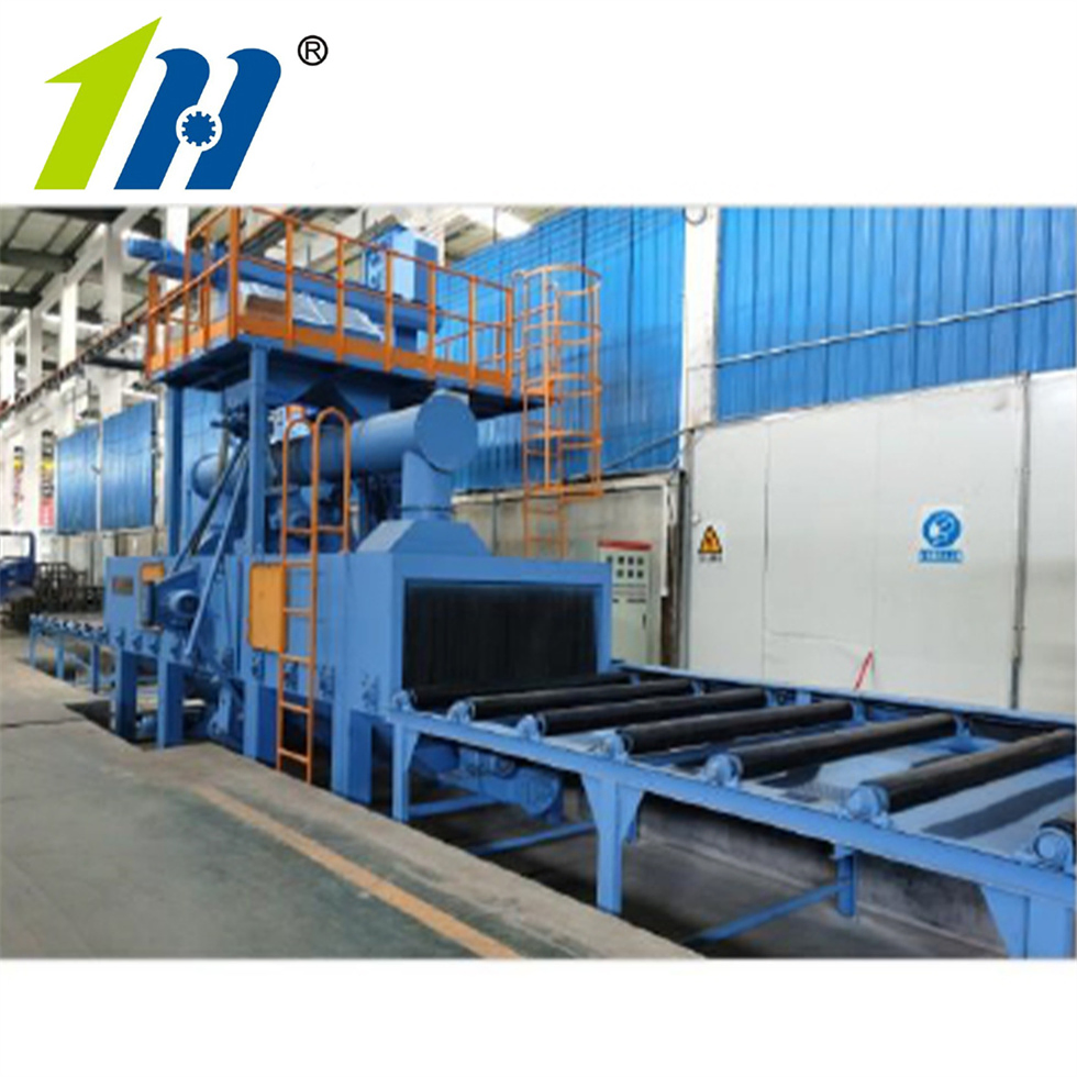 Steel Angle Channel Metal Plates and Profiles Pass-Though Type Roller Conveyor Shot Blasting Machine