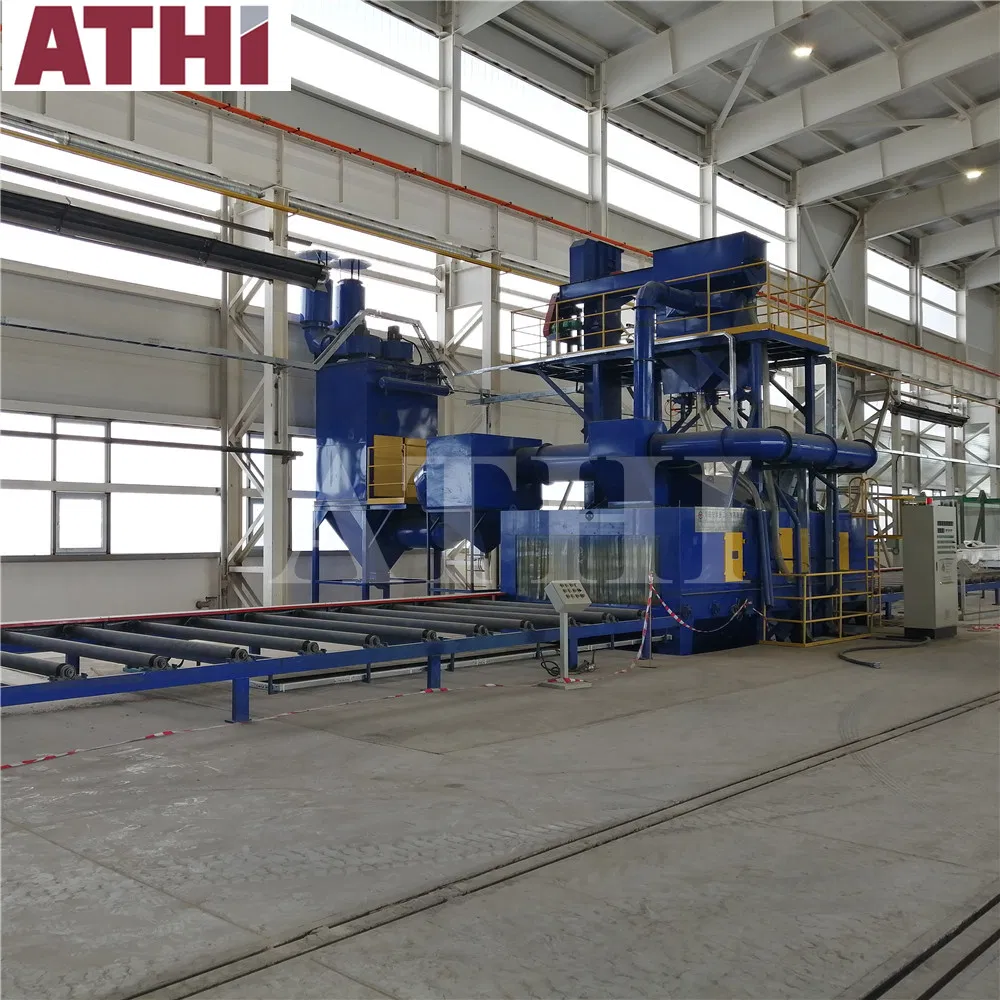 Steel Structural Plate Shot Blasting and Painting Machine Surface Treatment Complete Line