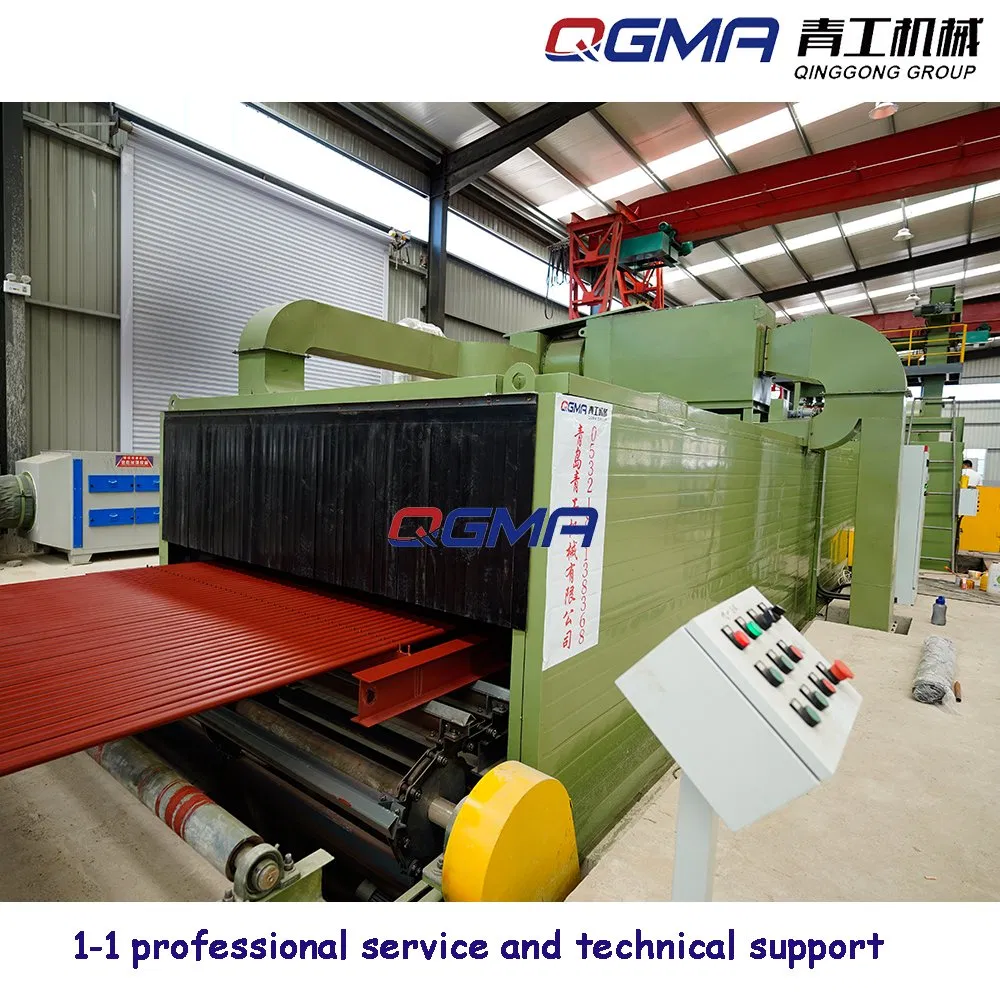 Fully Automatic Steel Plate Pipe Shot Blasting Painting Machine Production Line
