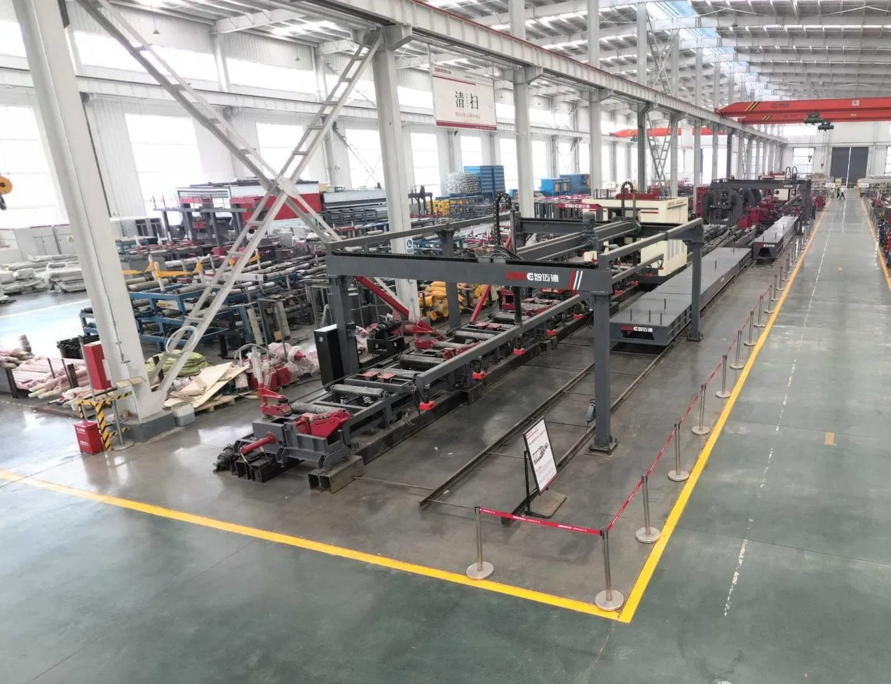 Zmde Automatic H Beam Assembly Shot Blasting Steel Structure Manufacture H/T/I Beam Cleaning Processing Production Line