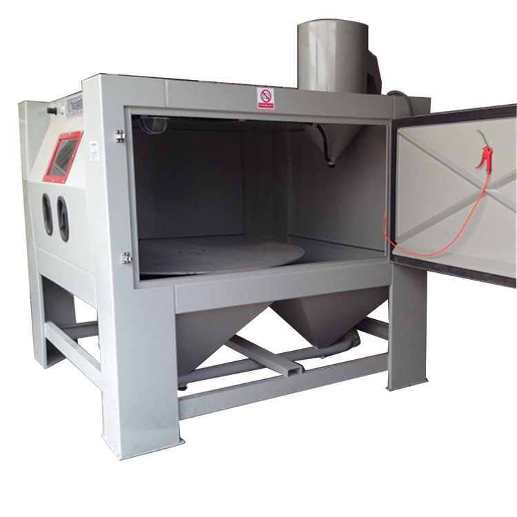 Turntable Cabinet Type Sand Blasting Machine Rotating Table Dry Blasting Wheel Sand Blaster