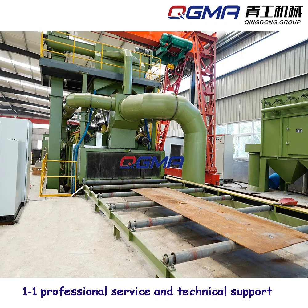 Fully Automatic Steel Plate Pipe Shot Blasting Painting Machine Production Line