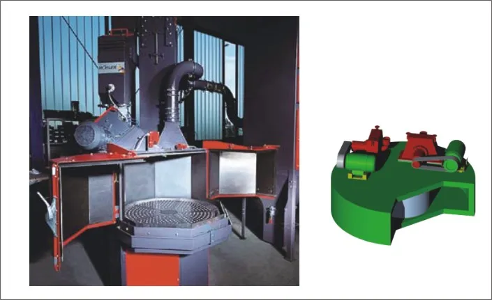 Turn Table Type Shot Blasting Machine