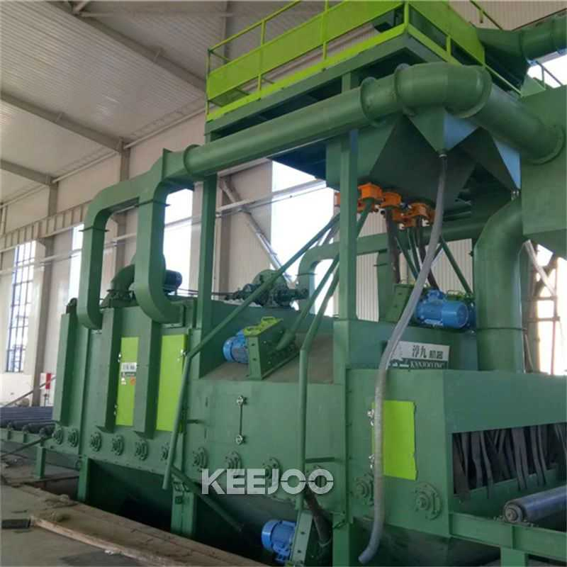 Steel Plate Pretreatment 2m/Min Automatic Shot Blasting Machine with Painting and Drying System