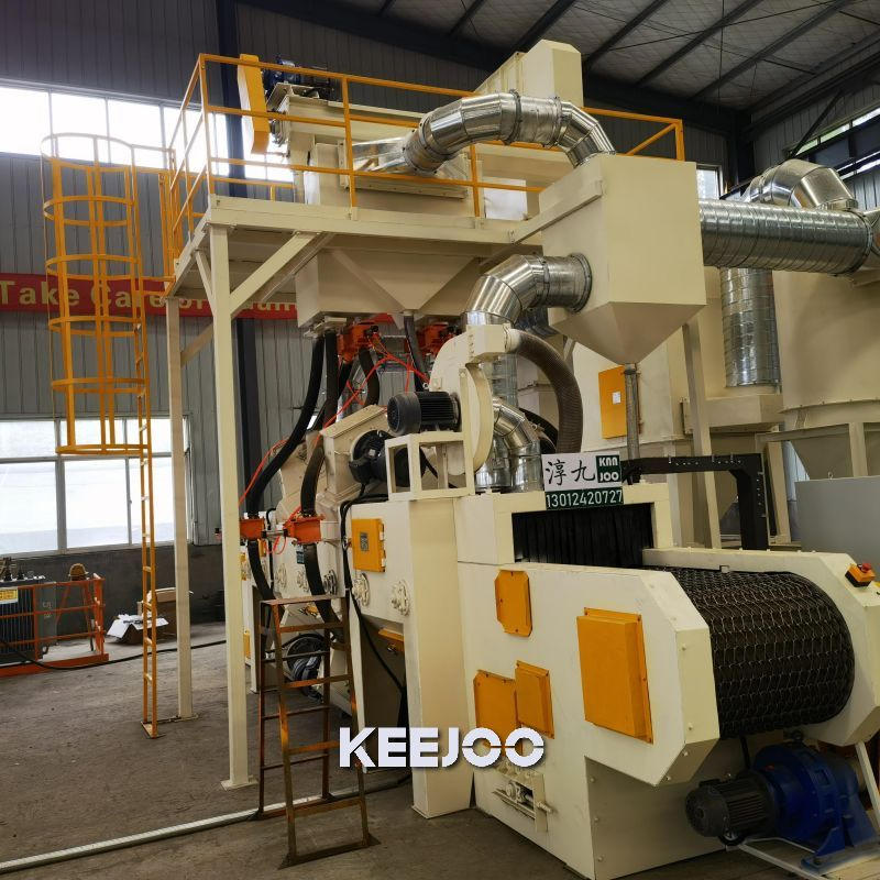 CE Certificate Wire Mesh Belt Continuous Shot Blasting Machine