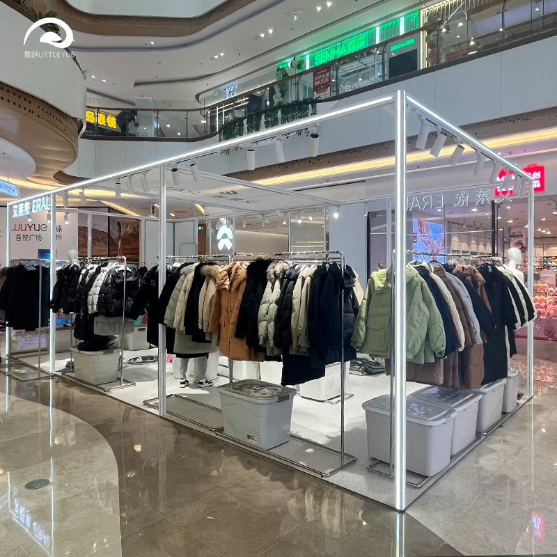 Sleek Tension Lock Pop-up Retail Shelving Units for Mall Promotions