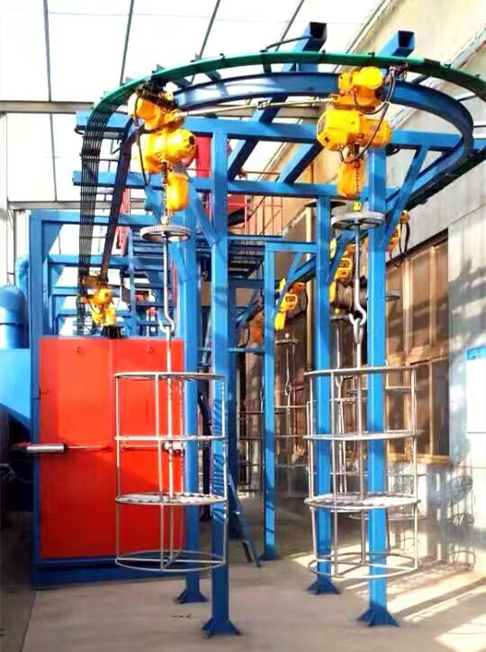 Hanger Hook Type Shot Blasting Machine/Sand Blasting Machine for Hot Rolled Bars with Certificate CE ISO