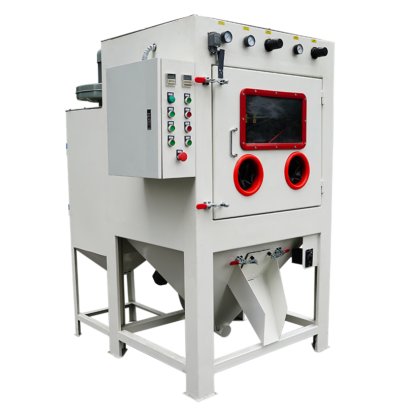 Automatic Drum Sandblasting Machine Tumble Basket Sand Blast Cabinet for Batch Small Metal Parts