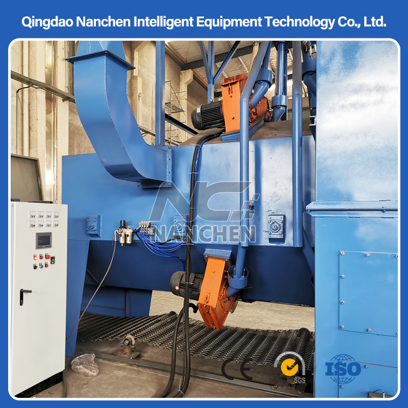 High Quality Automatic China Industrial Alloy Wheel Wire Mesh Belt Shot Blasting Machine \/Wheel Abrator for Metallic