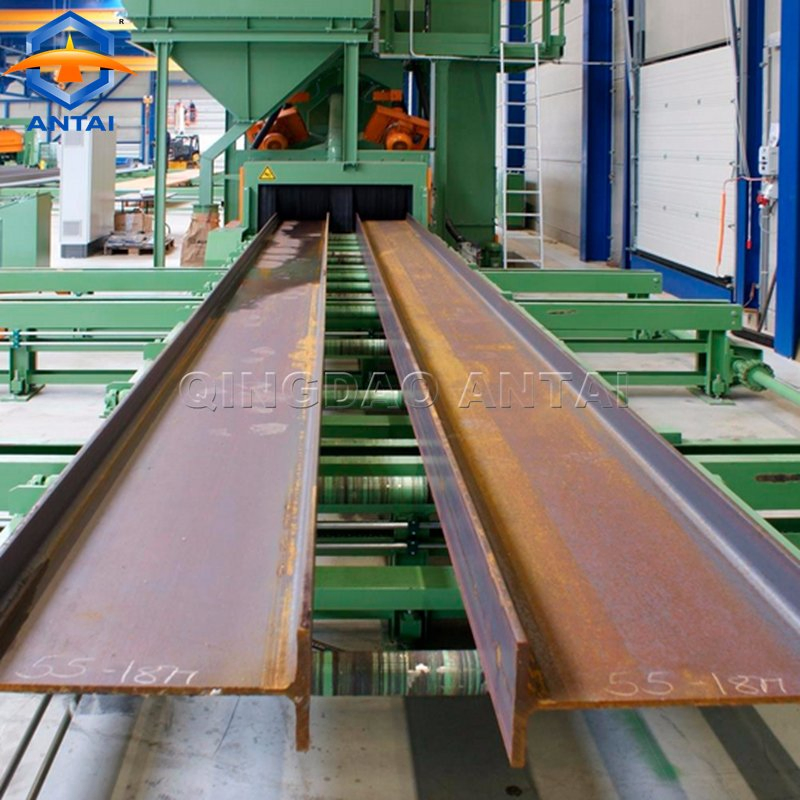 Steel Sheets Sections Automatic Roller Conveyor Shot Blasting and Painting Drying System Pretreatment Line