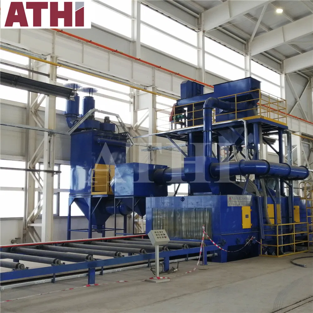 Steel Structural Plate Shot Blasting and Painting Machine Surface Treatment Complete Line
