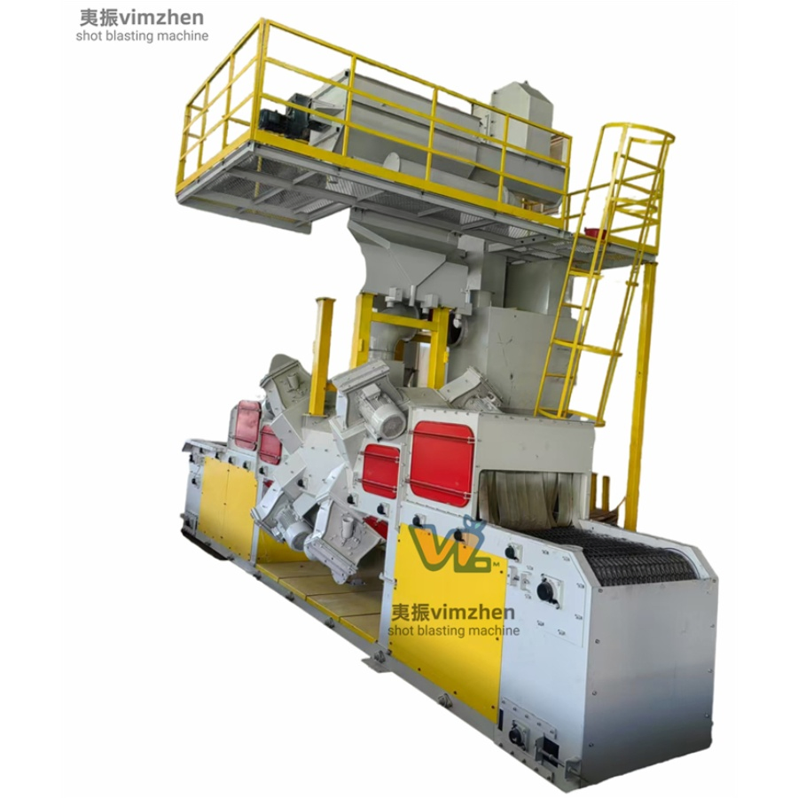 Qwd Desert-Proof Sandblasting with System 4× 180kg/Min for Saudi Steel Pipe Derusting