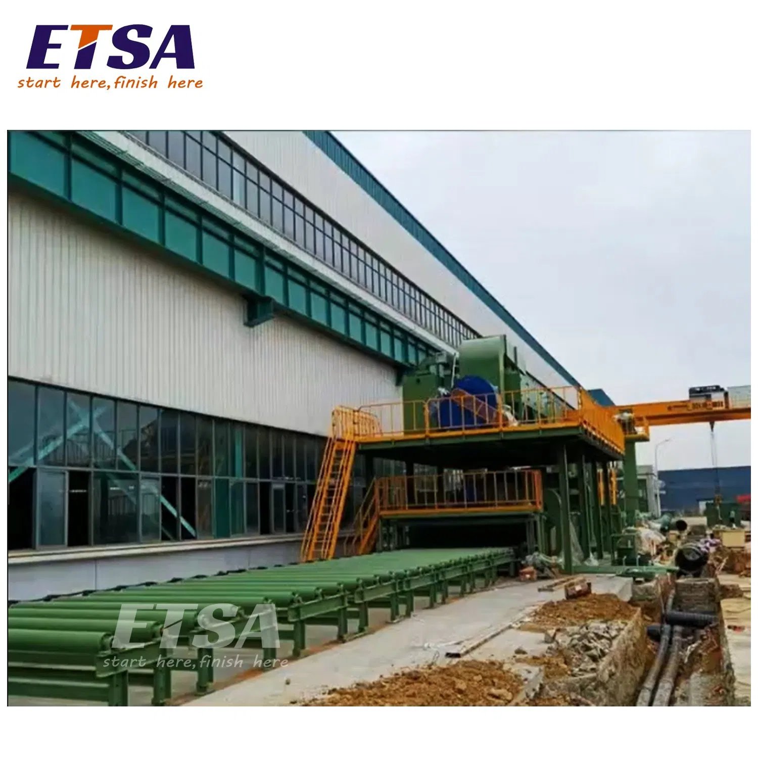 Automatic H Beam Steel Plate Structure Shot Blasting Pretreatment Line Price with Painting System