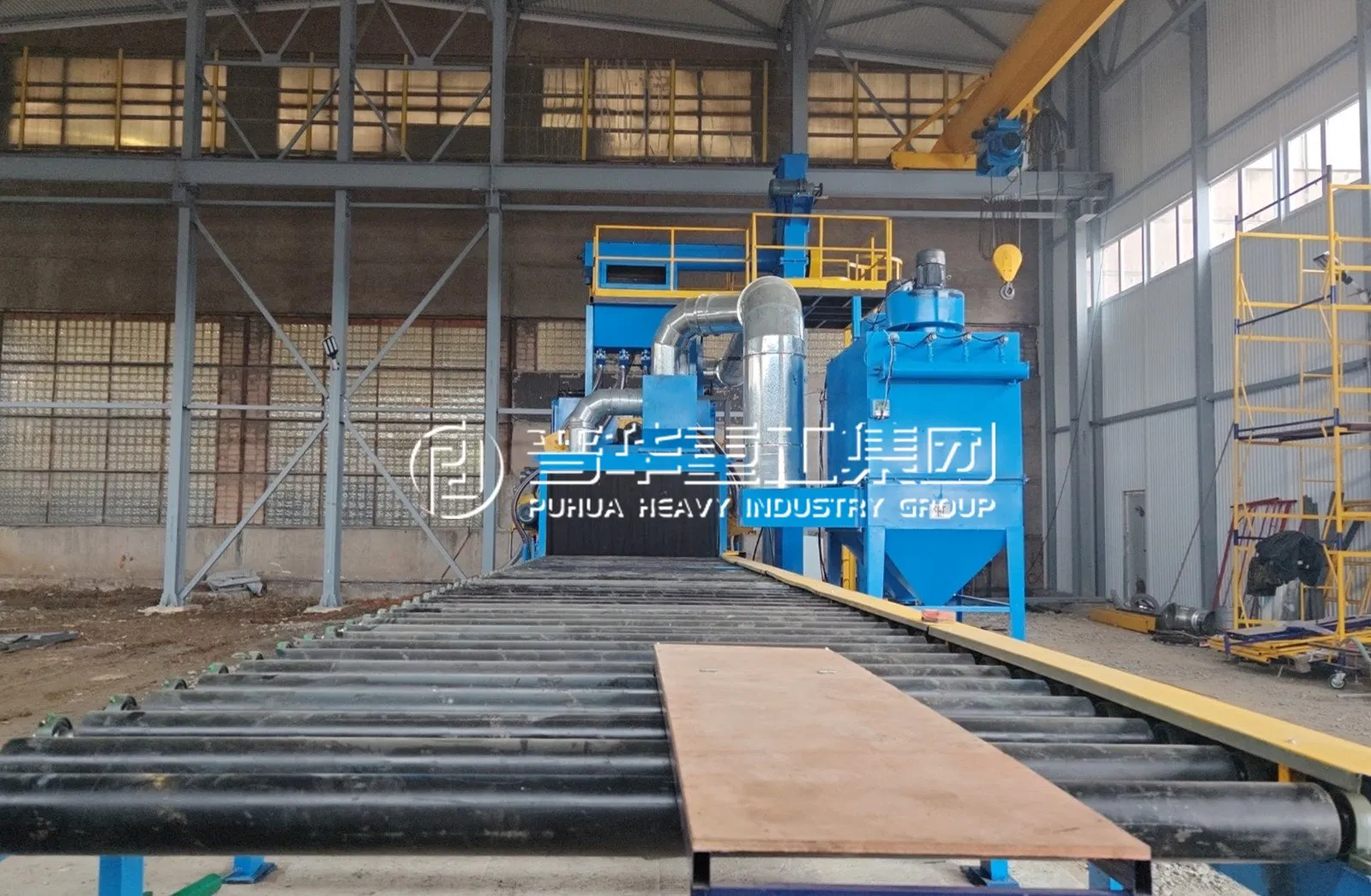 Q69 Roller Passing Shot Blasting Machine for Removing Rust on The Surface of Steel Plates and Sections